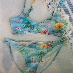 Tropical Blue Kids Swim Bikini